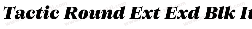 Tactic Round Ext Exd Blk It字体转换